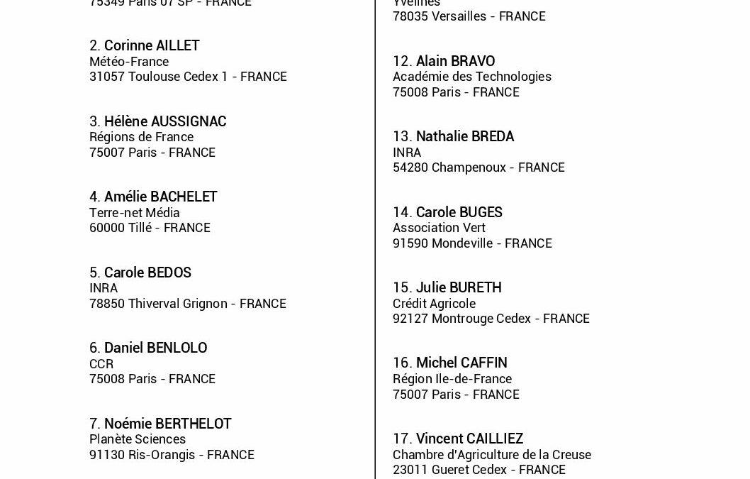 JS2017 Liste des participants présents