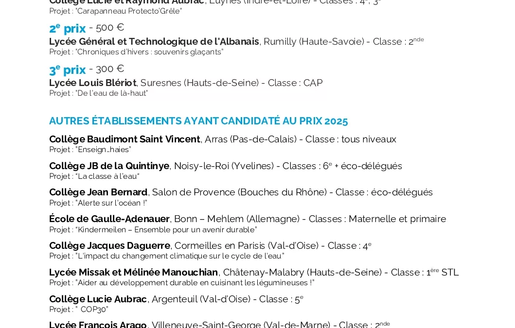 Prix PERRIN 2025_Palmares