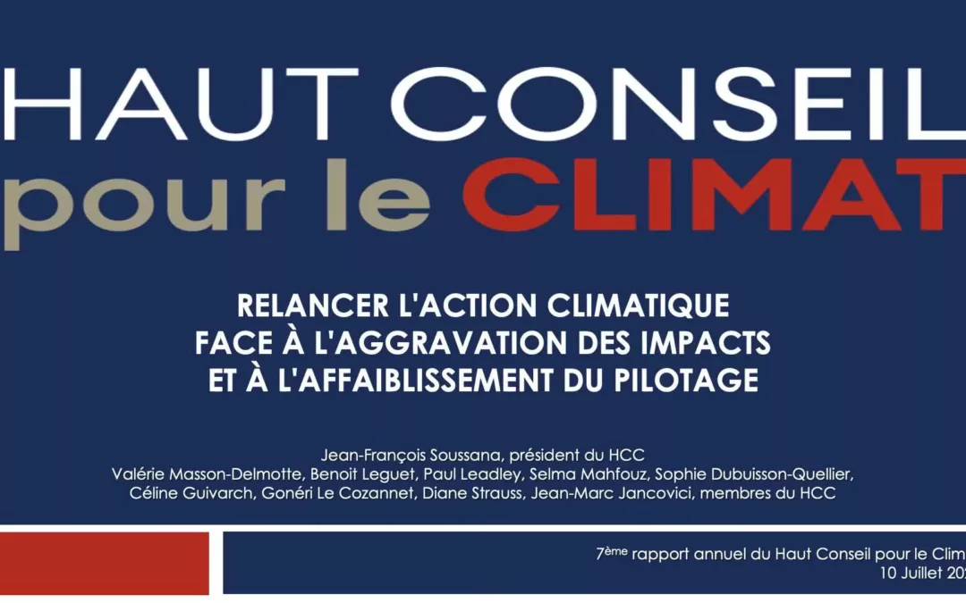 Rapport 2025 du Haut conseil pour le climat